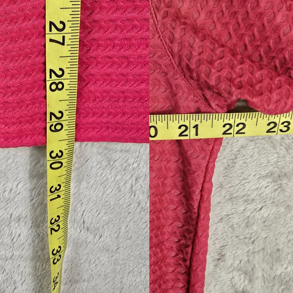 Tiger Woods Textured Polo Shirt Mens Large Pink Golf Short Sleeve Metal Logo - Picture 15 of 15